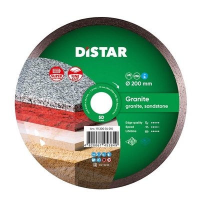 Алмазний диск DiStar 1A1R 200x1,6x10x25,4 Granite 11120034015 фото