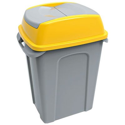 Бак для мусора Planet 50 л серо-желтый 00-00006827 фото