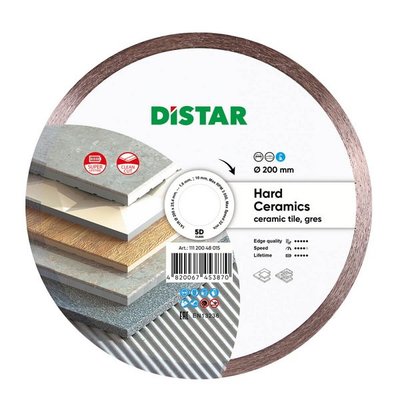 Алмазний диск DiStar 1A1R 200x1,6/1,2x10x25,4 Hard ceramics 11120048015 фото