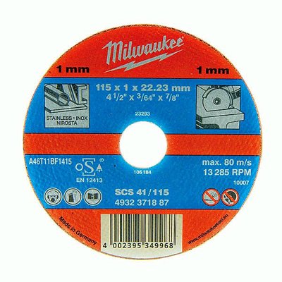 Відрізний диск по металу Milwaukee 4932371903 4932371903 фото