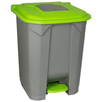 Бак для мусора Planet с педалью Planet 50 л серо-зеленый 6816 фото