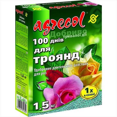 Добриво Agrecol для троянд 100 днів 1.5 кг 30182 фото